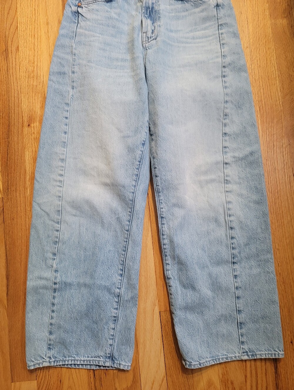 MOTHER Half Pipe Barrel Flood Jeans in Material Girl Size 26 Pre-owned - Picture 3 of 12